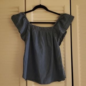 Express jean top off shoulders
